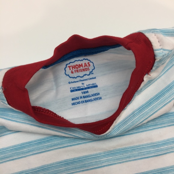 Thomas Tank Engine Striped SL Tee Shirt 18M NWT‎ - Picture 2 of 7